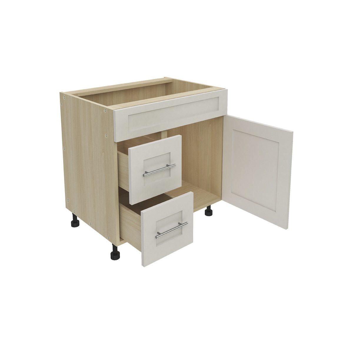 VANITY COMBO TWO DRAWER BATHROOM CABINET | VC2D - OXFORD WHITE (LQ-21704)